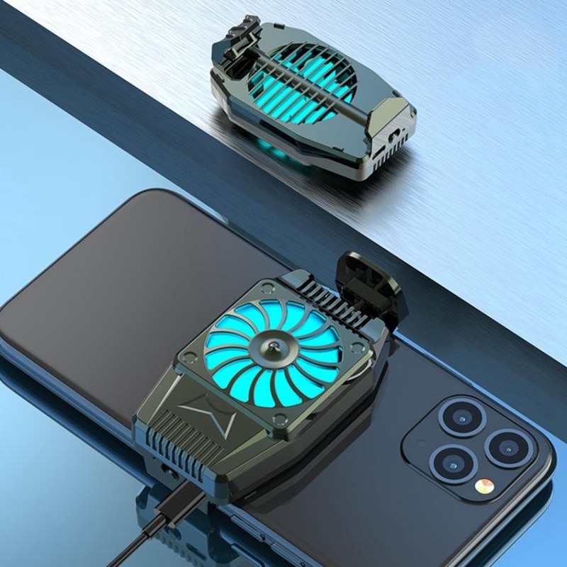 H15 Mobile Phone Radiator Semiconductor Rapid Cooling Portable Peripheral Cooling Mobile Phone Radiator Plug-in Models(Black)