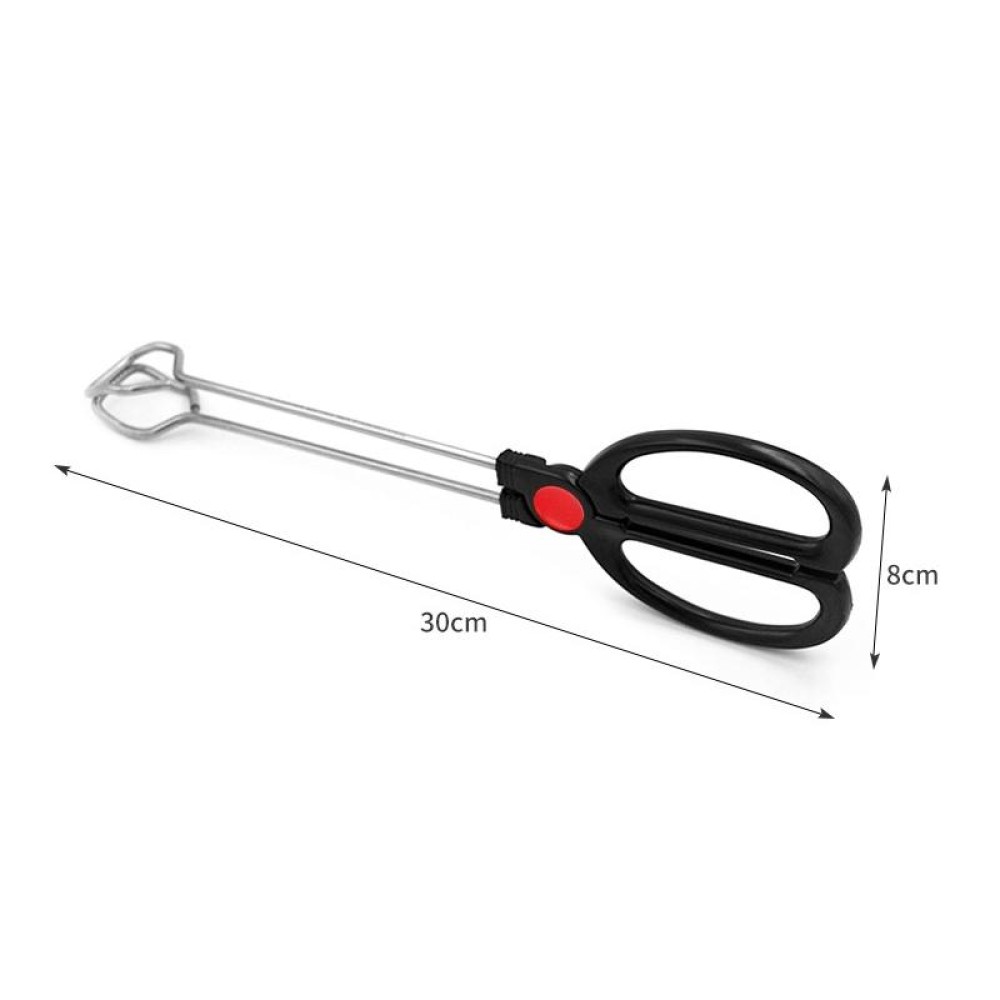 Stainless Steel Plastic Handle Barbecue Tongs Food Clip Barbecue Tools, Model number:12 Inch