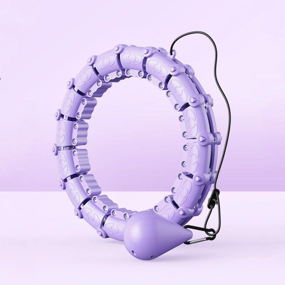 Smart Thin Waist Ring Women Will Not Fall Off Detachable Abdominal Ring Fitness Equipment, Size: 12 Knots(Purple)