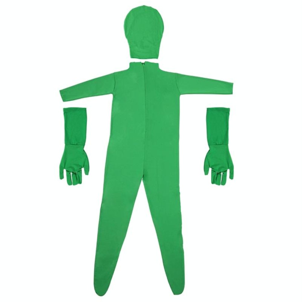 Photo Stretchy Body Green Screen Suit Video Chroma Key Tight Suit, Size: 160cm(Green Split)