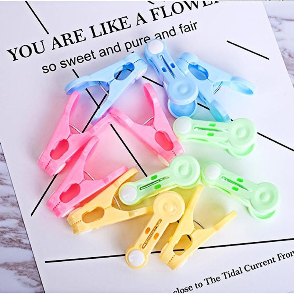 12 PCS Mixed-color Household Multifunctional Plastic Sock Clip Clothes Underwear Drying Clip