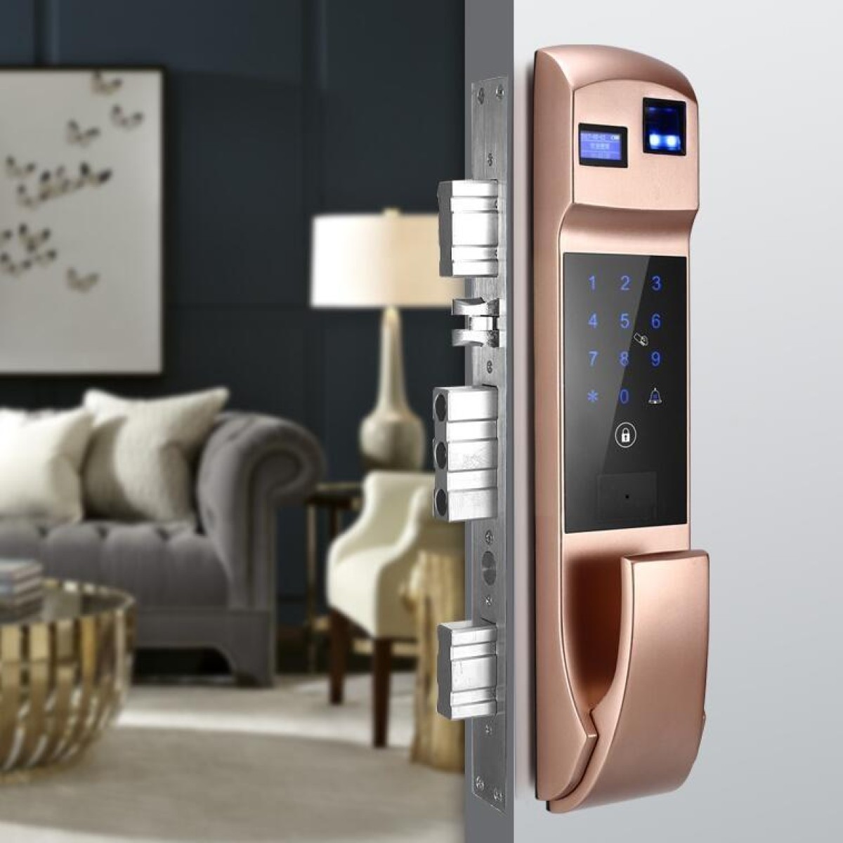 Fully Automatic Fingerprint Password Lock Intelligent Anti-theft Home Electronic Credit Card Automatic Unlock and Mute APP