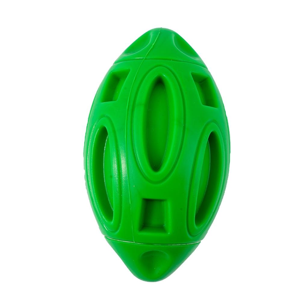Pet Toy Rugby Rubber Wear-Resistant Bite Ball Toy(Green)