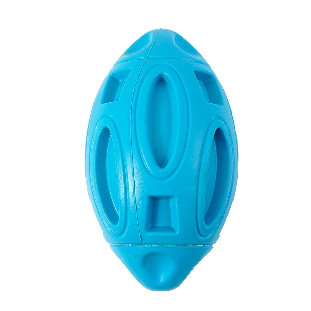 Pet Toy Rugby Rubber Wear-Resistant Bite Ball Toy(Sky Blue)