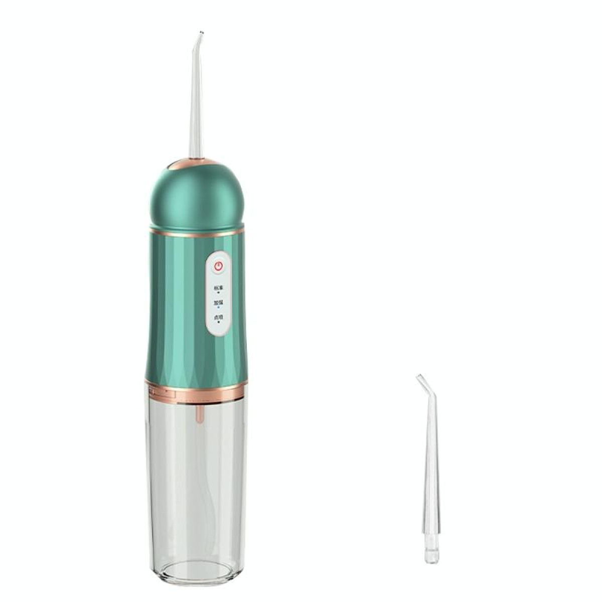 A9 Household Electric Portable Tooth Cleaner Oral Care Dental Floss Tooth Cleaning 1 Nozzle(Green Gold)