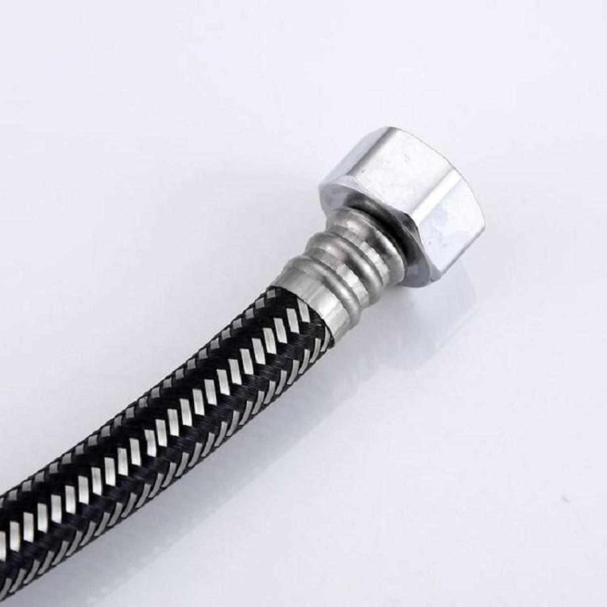 304 Stainless Steel Metal Weave High-pressure Explosion-proof Hot And Cold Water Inlet Hose, Size:60 cm
