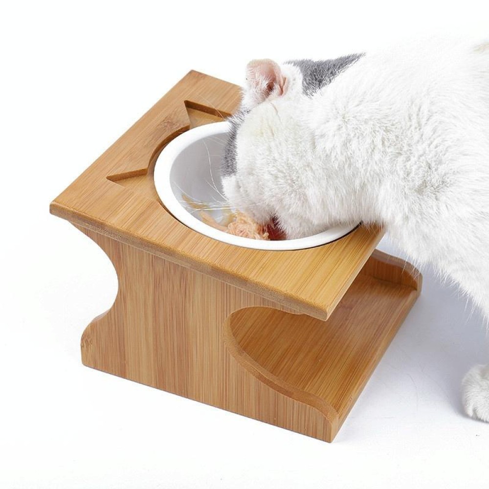 Pet Solid Wood Dining Table Pet Food Bowl Pet Supplies