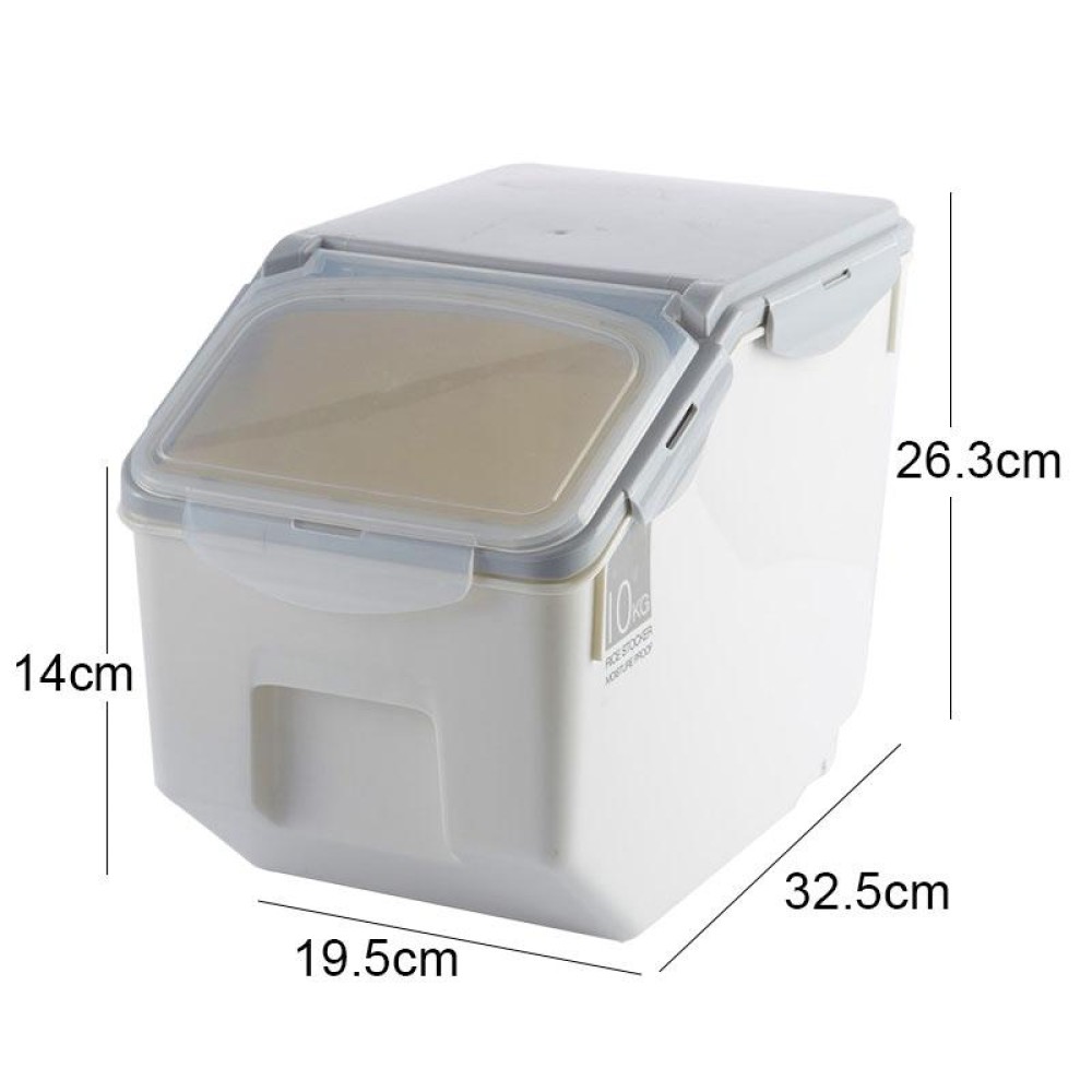 Rice Bucket With Sealing Ring Moisture-proof Kitchen Plastic Flour Storage Box, Capacity: 10kg