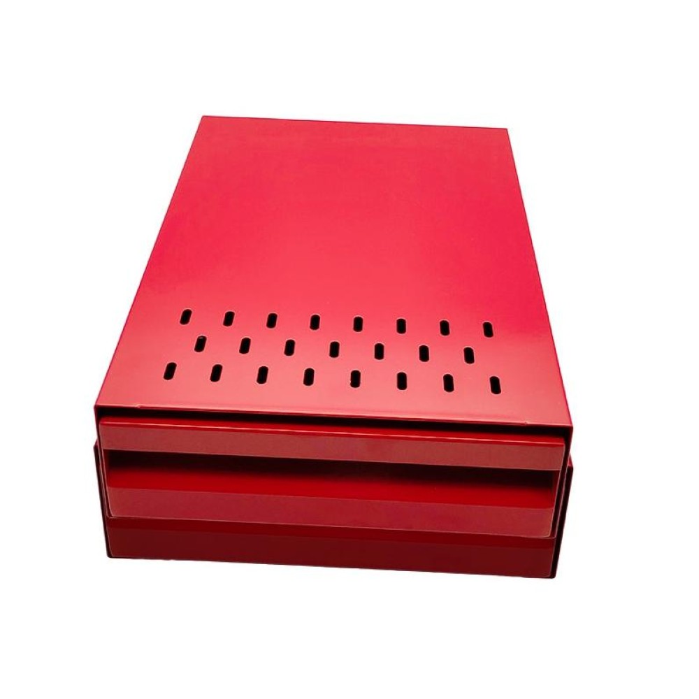 Stainless Steel Drawer Type Coffee Grounds Box Coffee Machine Supporting Equipment(Red)