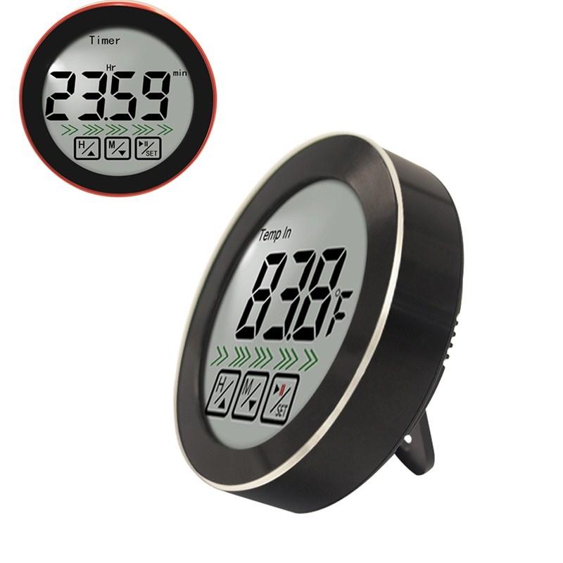 3 in 1 Room Temperature Measurement + Probe Food Measurement + Countdown Function Multifunctional Thermometer(Black)