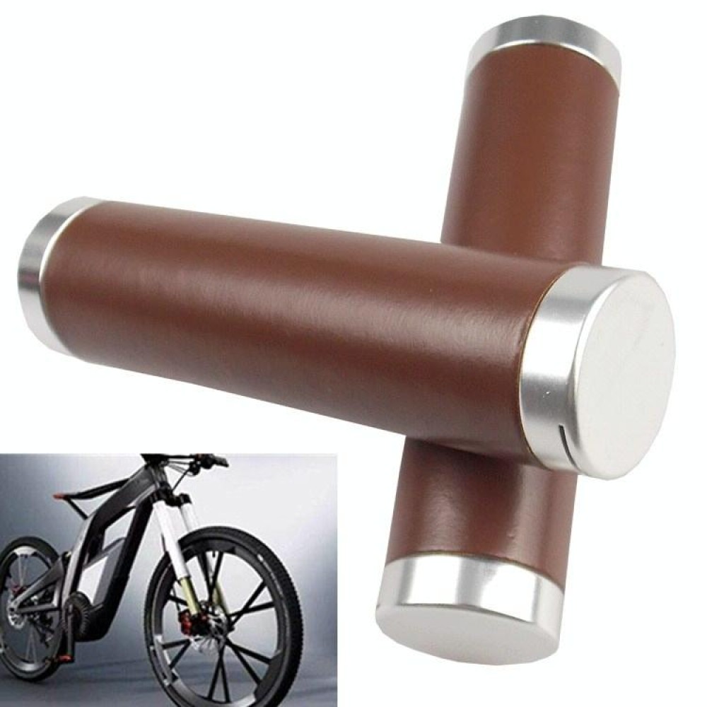 Retro Bicycle Leather Grip Cover Mountain Bike Comfortable Cowhide Grip Cover, Colour: HG005B Exquisite
