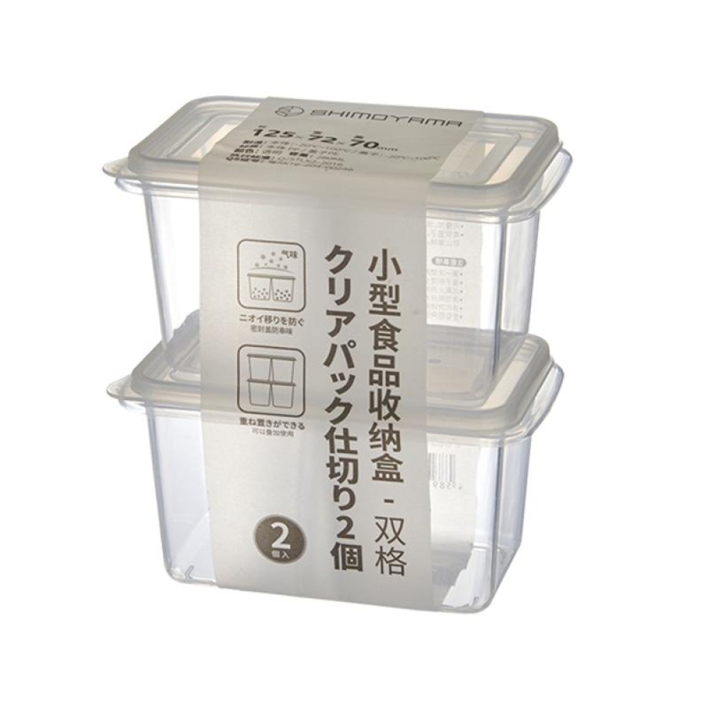 2pcs / Set Kitchen Refrigerator Storage Box Green Onion Ginger Garlic Transparent With Lid Fresh-keeping Box Food Sealed Box