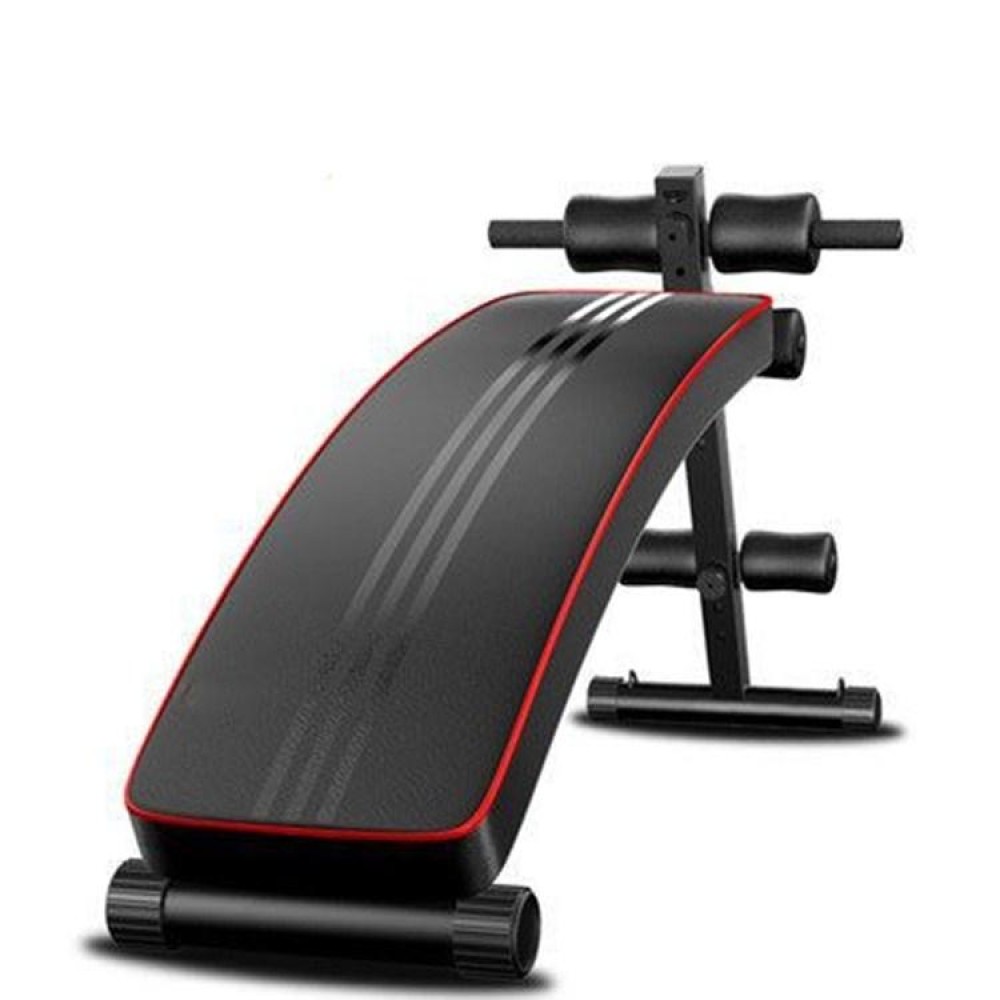 Foldable Sit-up Board For Household Multifunctional Abdomen, Specification: 177-1 Black Rubber Cotton