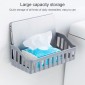 5 PCS Bathroom Shelf hole-free Wall Hanging Seamless Storage Basket(Brown)