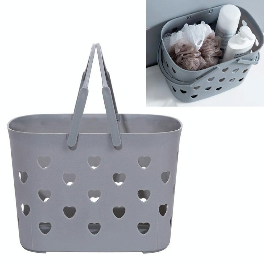 Portable Bathroom Bath Basket Wash Basket Toilet Storage Basket(Gray)