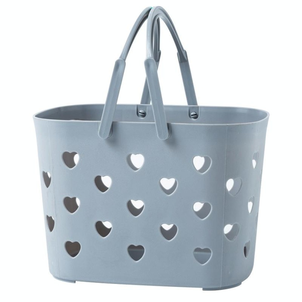 Portable Bathroom Bath Basket Wash Basket Toilet Storage Basket(Gray)