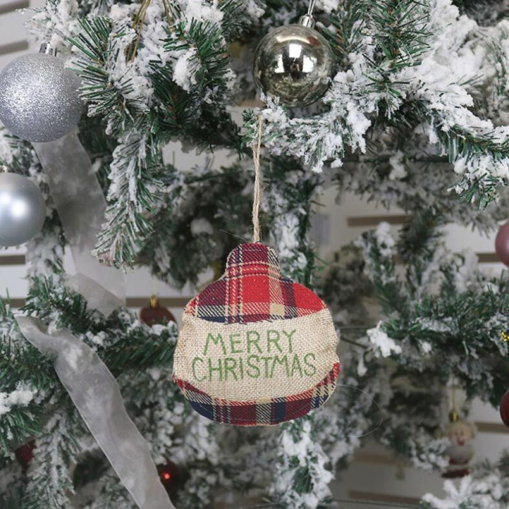 Christmas Decoration Christmas Pendant Supplies Gift Socks Ornaments(A Round)
