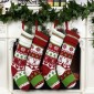 Christmas Decoration Christmas Woolen Socks Gift Bags Children Candy Bags(Red)