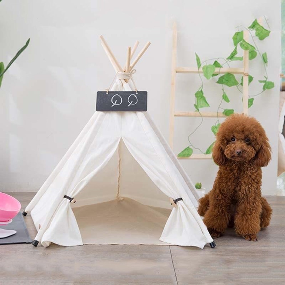 Pure White Pet Tent Nest For Small And Medium Dogs and Cats Foldable Playhouse, Style:Without Cushion, Size:Small 40×40×50cm