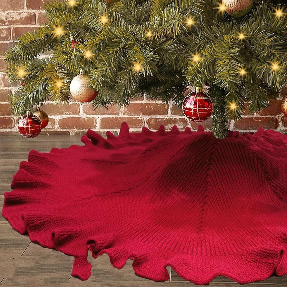 48-inch Christmas Tree Skirt With Folds