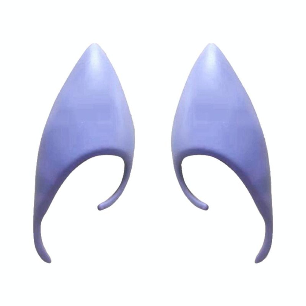 1 Pairs Halloween Elf Latex Ears Cosplay Props, Size:10cm (Purple)