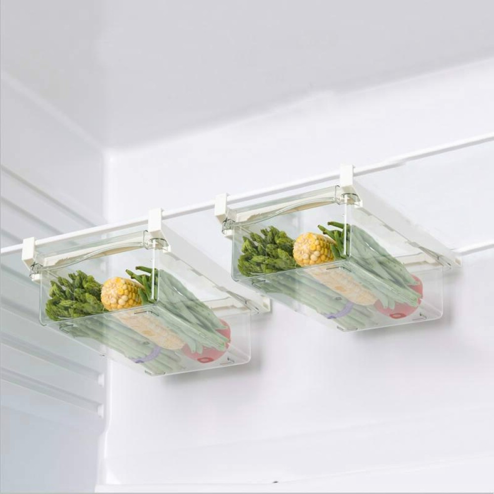 Refrigerator Storage Box Drawer Type Square Household Multifunctional Food Preservation Box, Specification: 2 Fresh Box