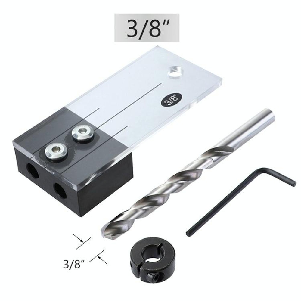4 PCS / Set Woodworking Hole Locator Woodworking Special Hole Set Fixture Small Vertical Drilling Hole Positioning Tool, Style:B 3/8 inch
