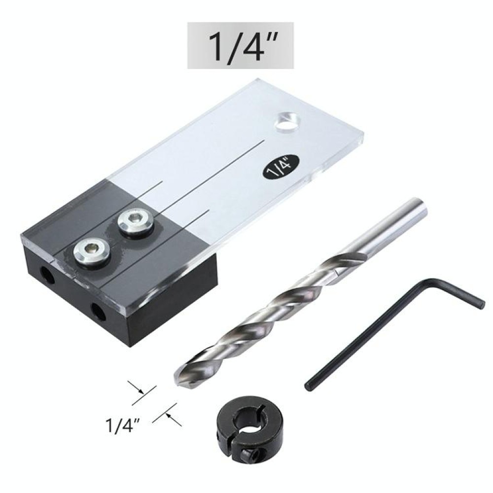 4 PCS / Set Woodworking Hole Locator Woodworking Special Hole Set Fixture Small Vertical Drilling Hole Positioning Tool, Style:C 1/4 inch