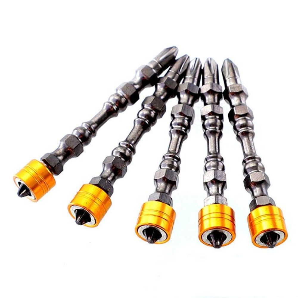 5 PCS Electric Screwdriver Bit Double-headed Cross Magnetic Ring Bit, Specification:65mm