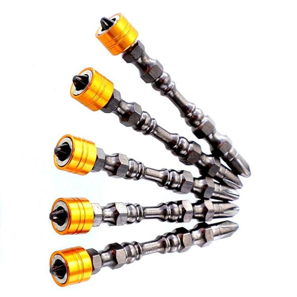 5 PCS Electric Screwdriver Bit Double-headed Cross Magnetic Ring Bit, Specification:65mm