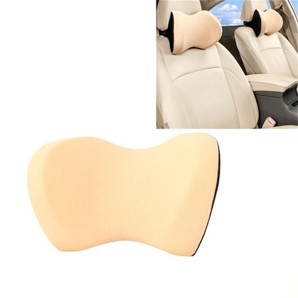 Car Headrest Four Seasons Universal Ice Silk Pillow Neck Protection Memory Pillow(Apricot)