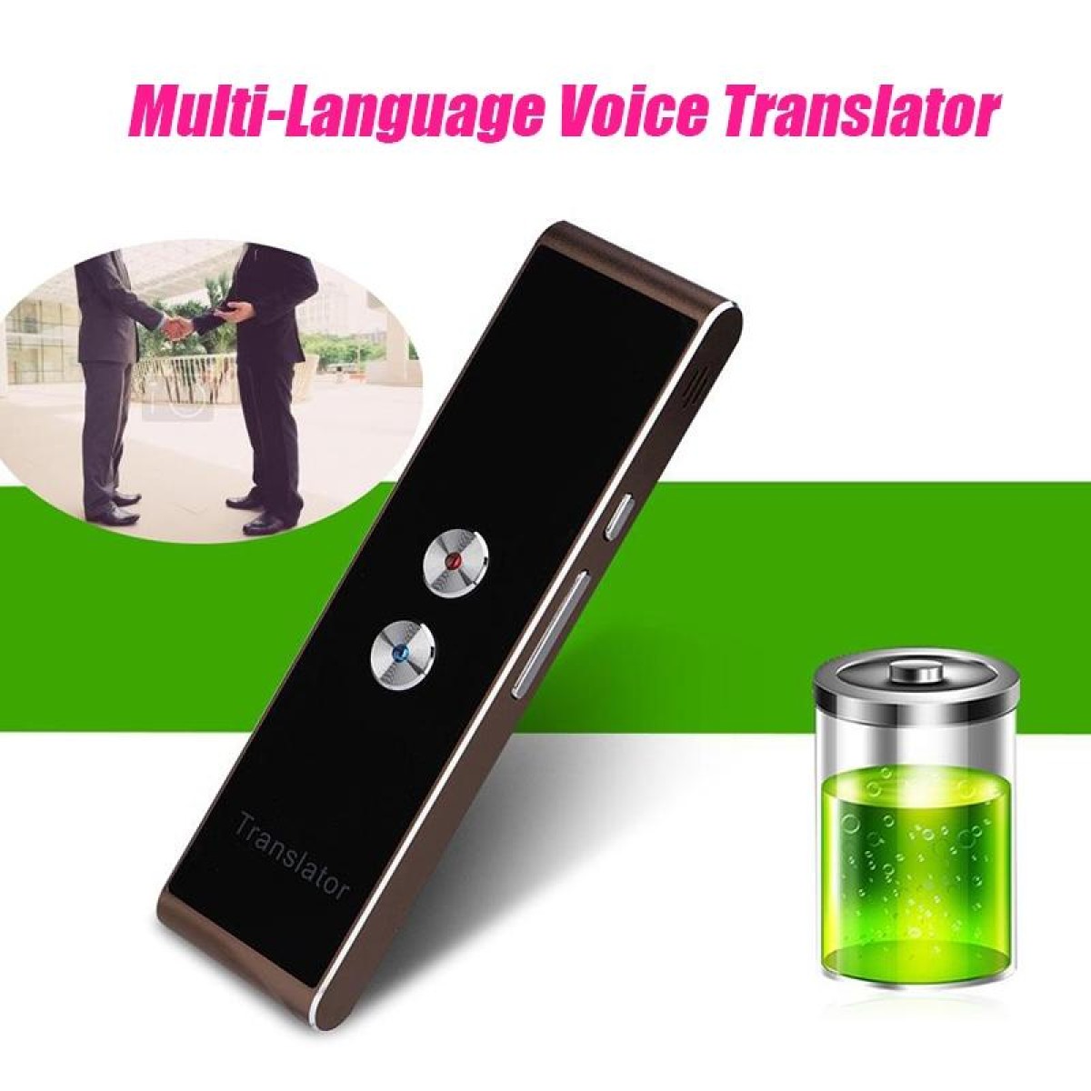 Portable Smart Voice Translator Upgrade Version for Learning Travel Business Meeting 3 in 1 voice Text Photo Language Translator(Black)