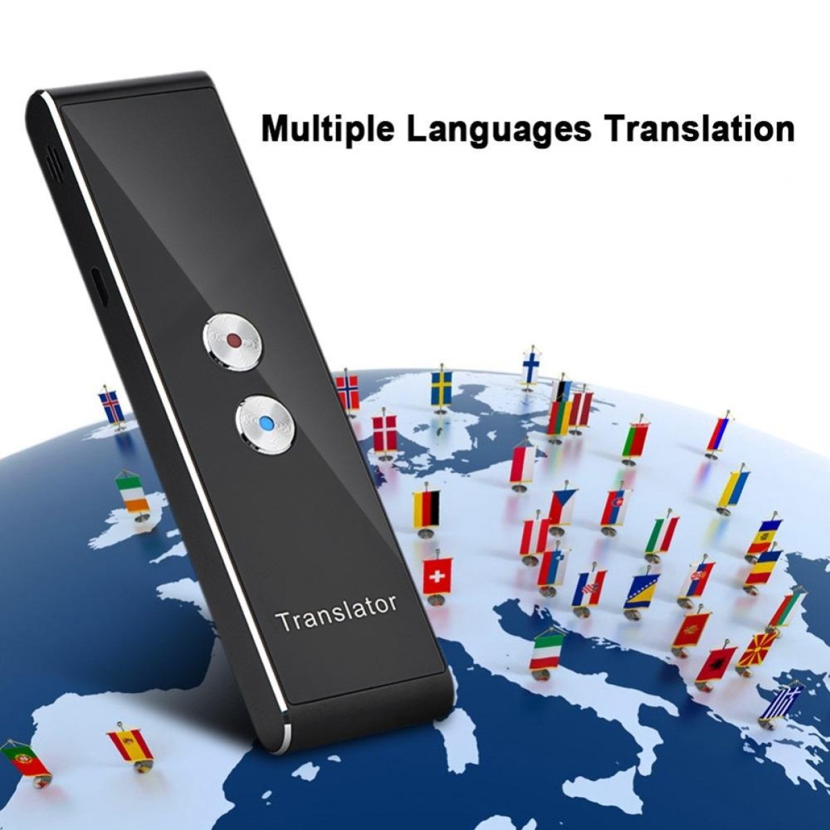 Portable Smart Voice Translator Upgrade Version for Learning Travel Business Meeting 3 in 1 voice Text Photo Language Translator(Black)
