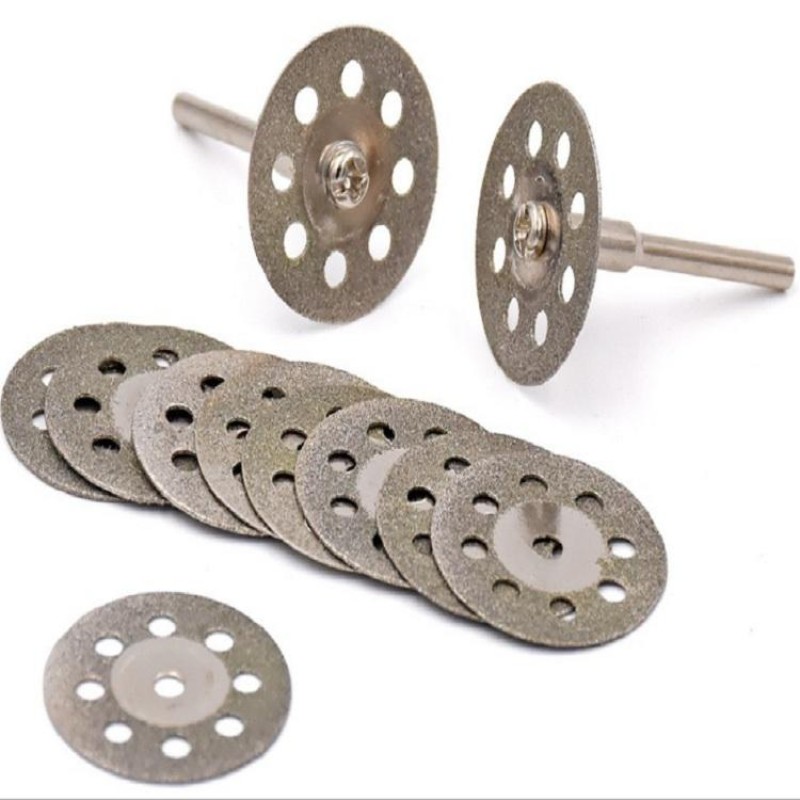 10 Saw Blade 2 Connecting rod 8 Holes Emery Cutting Chip Jade  Saw Blade Electric Grinder Accessories, Size:20MM