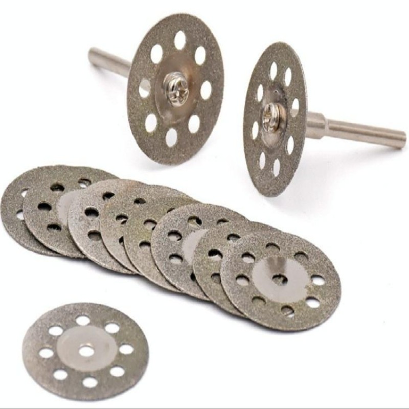 10 Saw Blade 2 Connecting rod 8 Holes Emery Cutting Chip Jade  Saw Blade Electric Grinder Accessories, Size:25MM