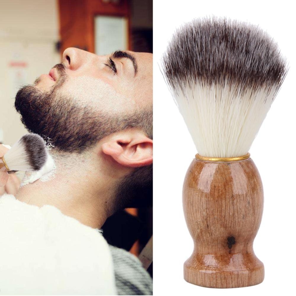 Wood Handle Hair Shaving Brush Facial Beard Cleaning Appliance Shave Salon Badger Hair Tool Razor Brush