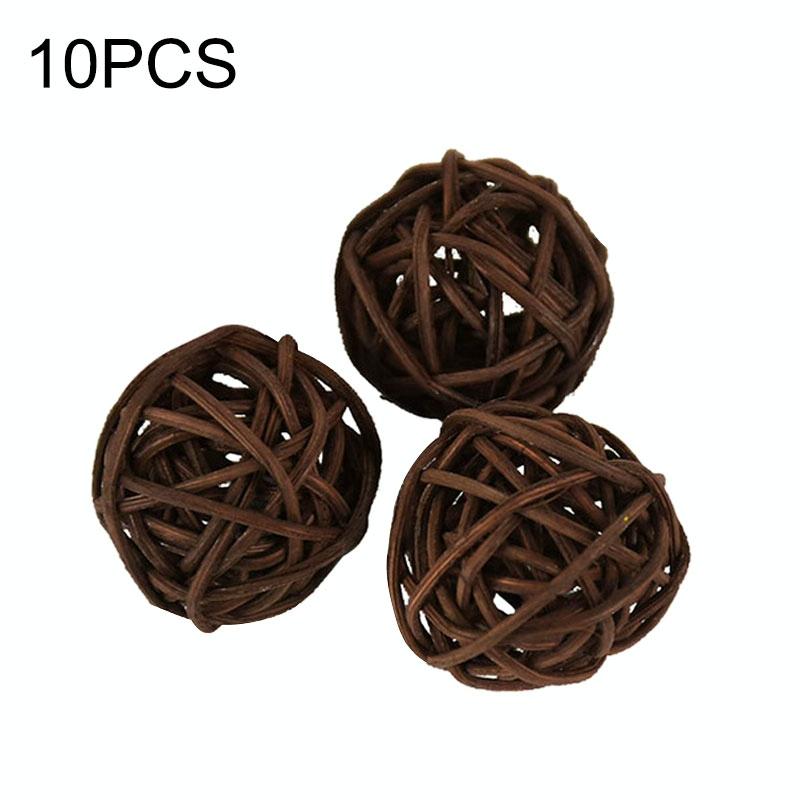 10 PCS Artificial Straw Ball For Birthday Party Wedding Christmas Home Decor(Coofee)