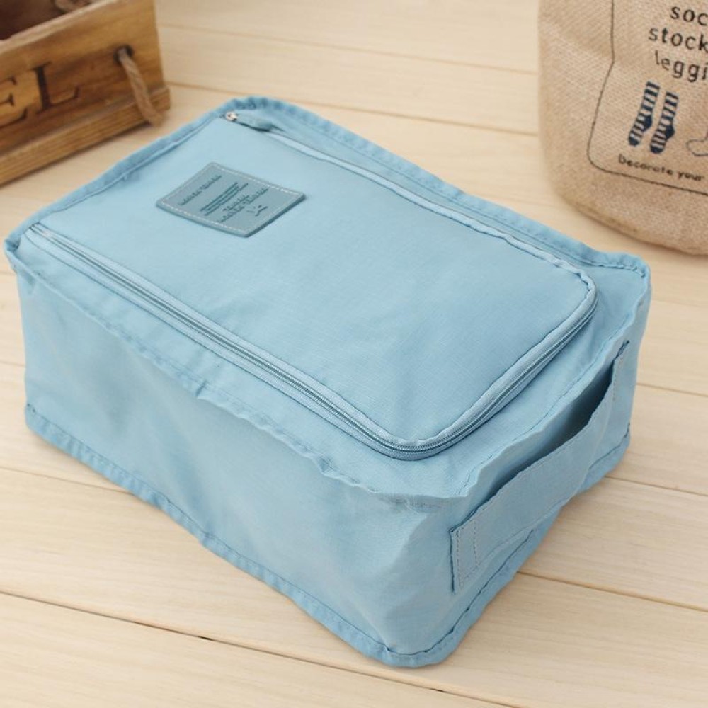 Waterproof Shoes Bag Pouch Storage Travel Bag Portable Shoes Organizer(Light Blue)