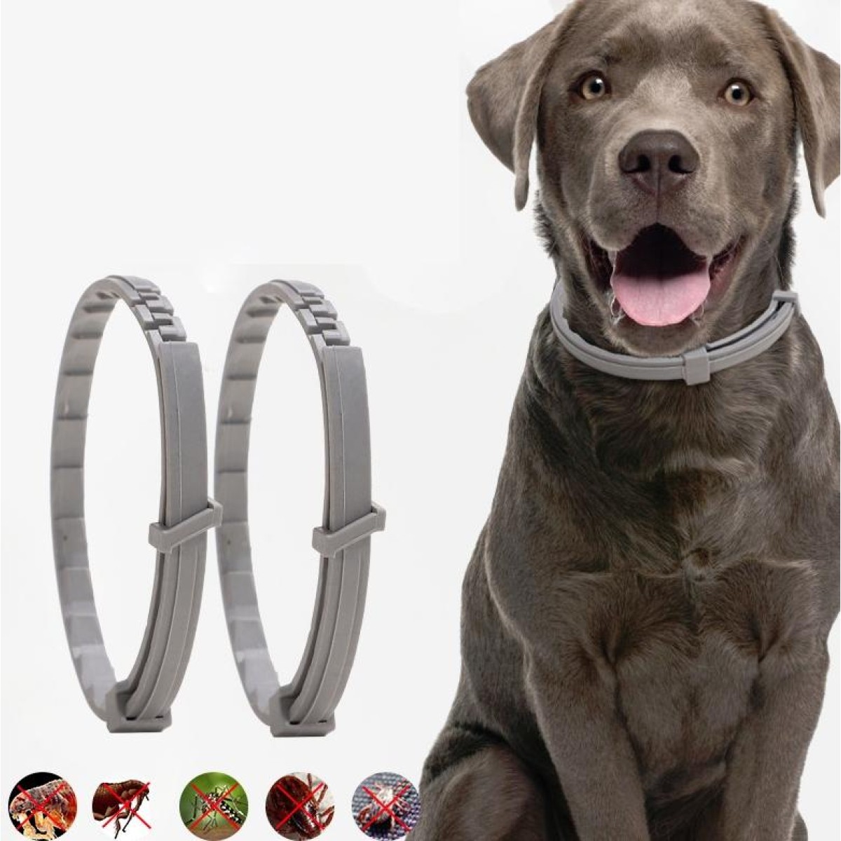 Pet Flea & Anti-Lice Collar Pet In Vitro Insect Repellent Ring, Size:Large Dog/70cm
