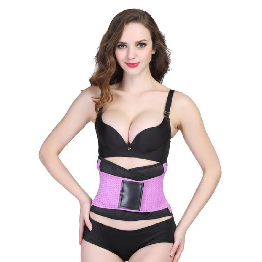 Body Shaping Underwear Abdomen Belt Fat Burning Paste New Fashion Sports Fitness Belly Belt, Size:M (Purple)