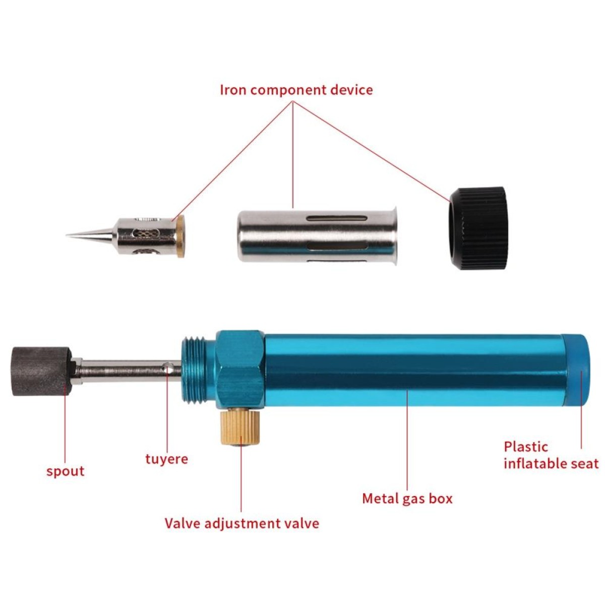Hot Air Gun Multi-function Adjustable Temperature Gas Soldering Iron Cordless Welding Pen