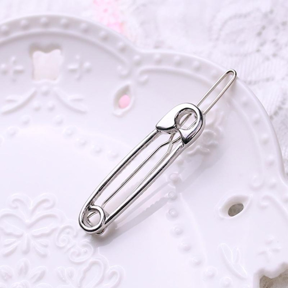 10 PCS New Fashion Exquisite Jewelry Hair Clip Metal Pin Shape Hair Ornaments Decorated Frog Clip(Silver)