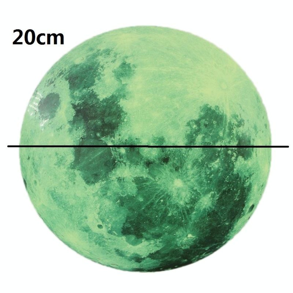3 PCS AFG33003 Home Decoration Luminous Stars Moon PVC Stickers, Specification:Green Moon 20cm