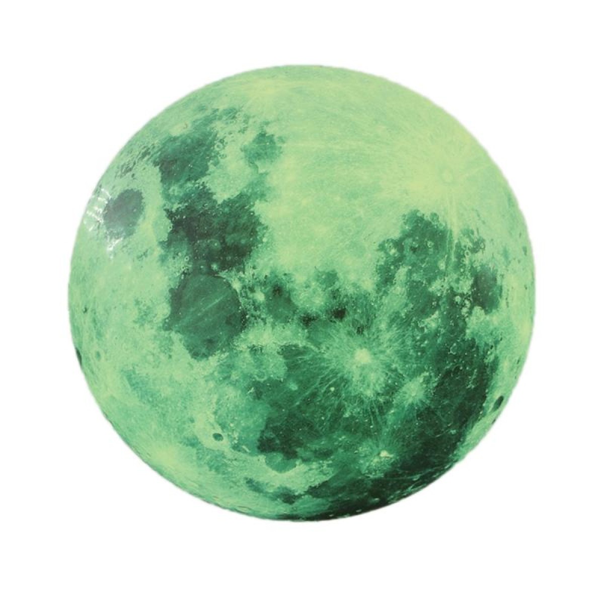 AFG33003 Home Decoration Luminous Stars Moon PVC Stickers, Specification:Green Moon 12cm