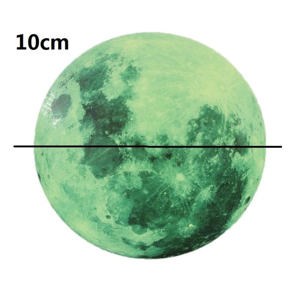 AFG33003 Home Decoration Luminous Stars Moon PVC Stickers, Specification:Green Moon 12cm