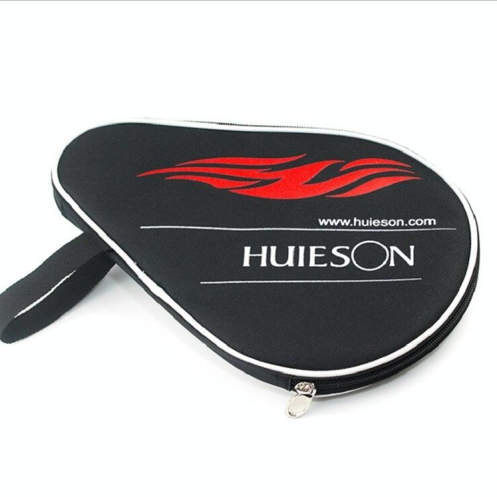 HUIESON HS-PT-H02 Gourd-shaped Zipper Oxford Cloth Single Table Tennis Racket with Ball Bag, Size: 30x20.5cm(Black)