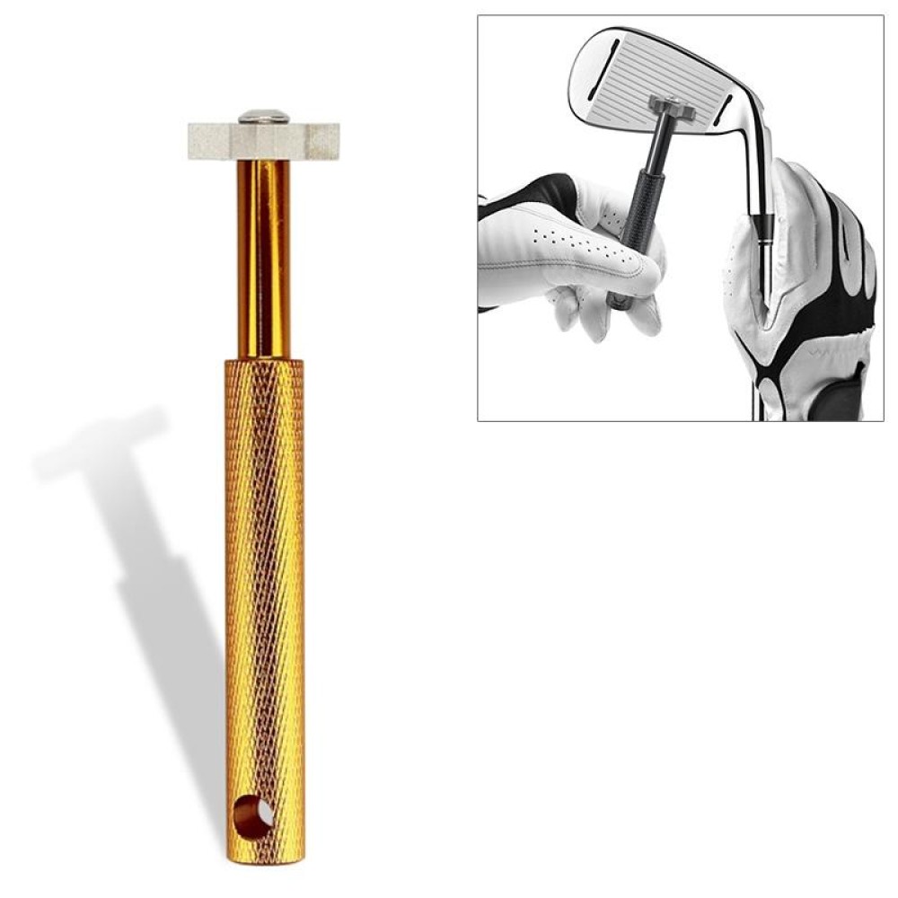 Golf Grooving Head Sharpening Strong Wedge Alloy Tool(Gold)