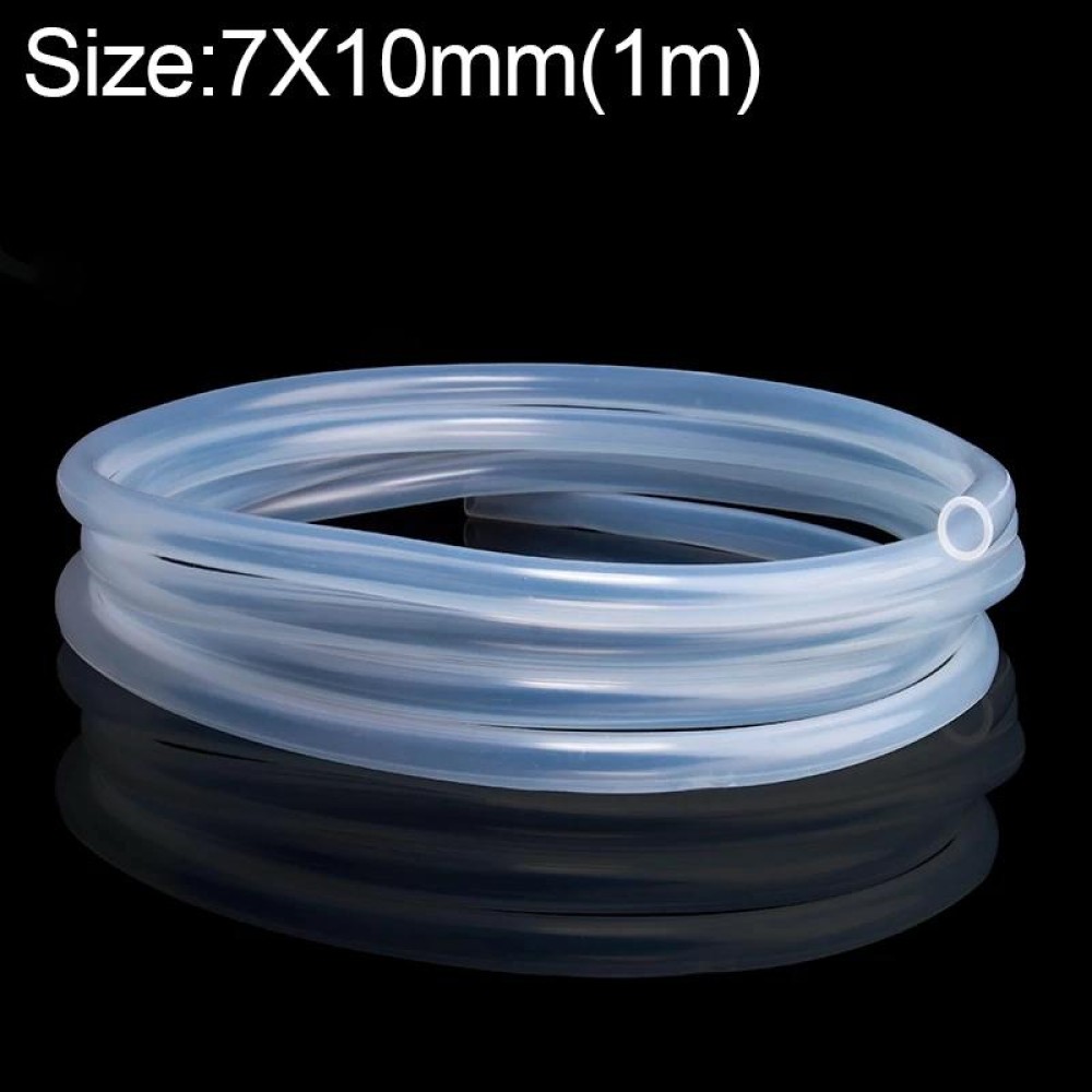 Food Grade Transparent Silicone Rubber Hose Out Diameter Flexible Silicone Tube, Specification:7x10mm(1m)
