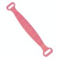 Silicone Massage Pull Strap Bath Brush Powerful Exfoliating Rubbing Bath Artifact (Pink)