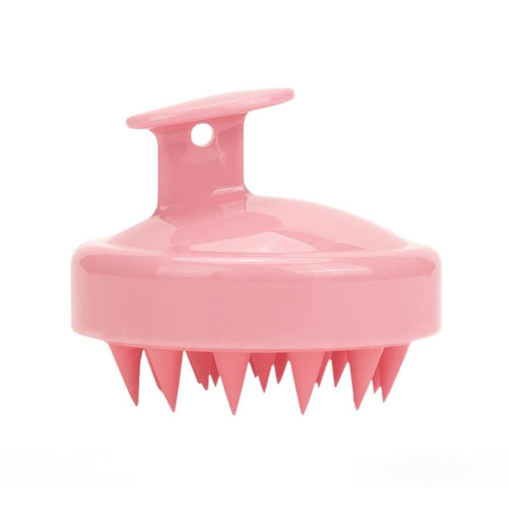 Silicone Head Scalp Massage Brush Hair Washing Scalp Cleanse Comb (Pink)
